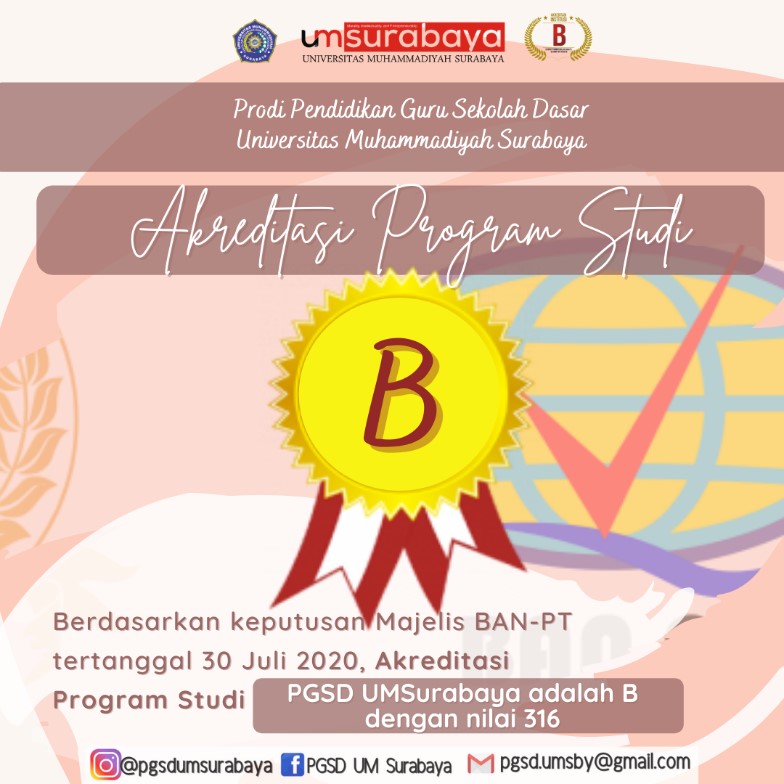 Akreditasi B Untuk Program Studi S1 Pendidikan Guru Sekolah Dasar (S1 ...